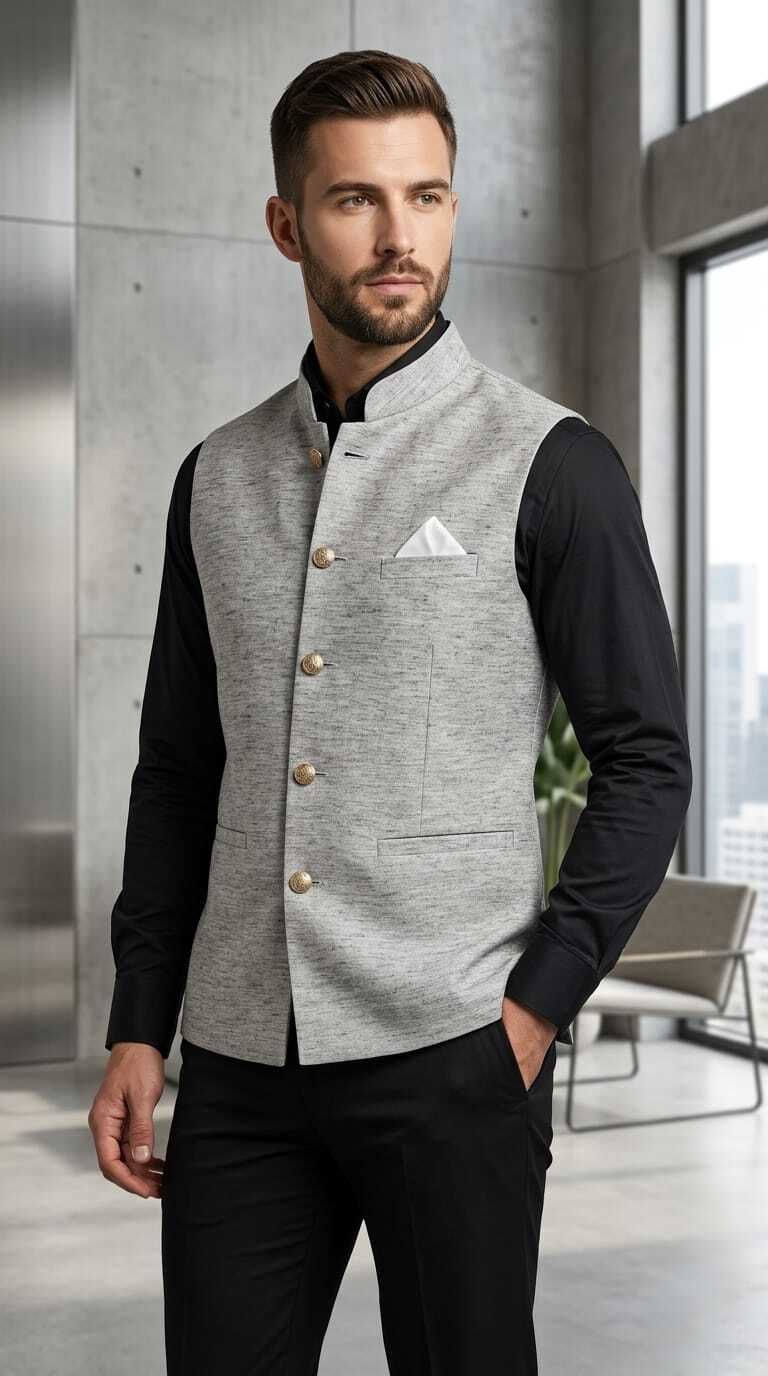 asthetic Self Design Men Waistcoat-picture-10