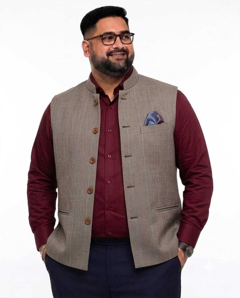 ifox lifestyle Self Design Men Waistcoat-picture-14