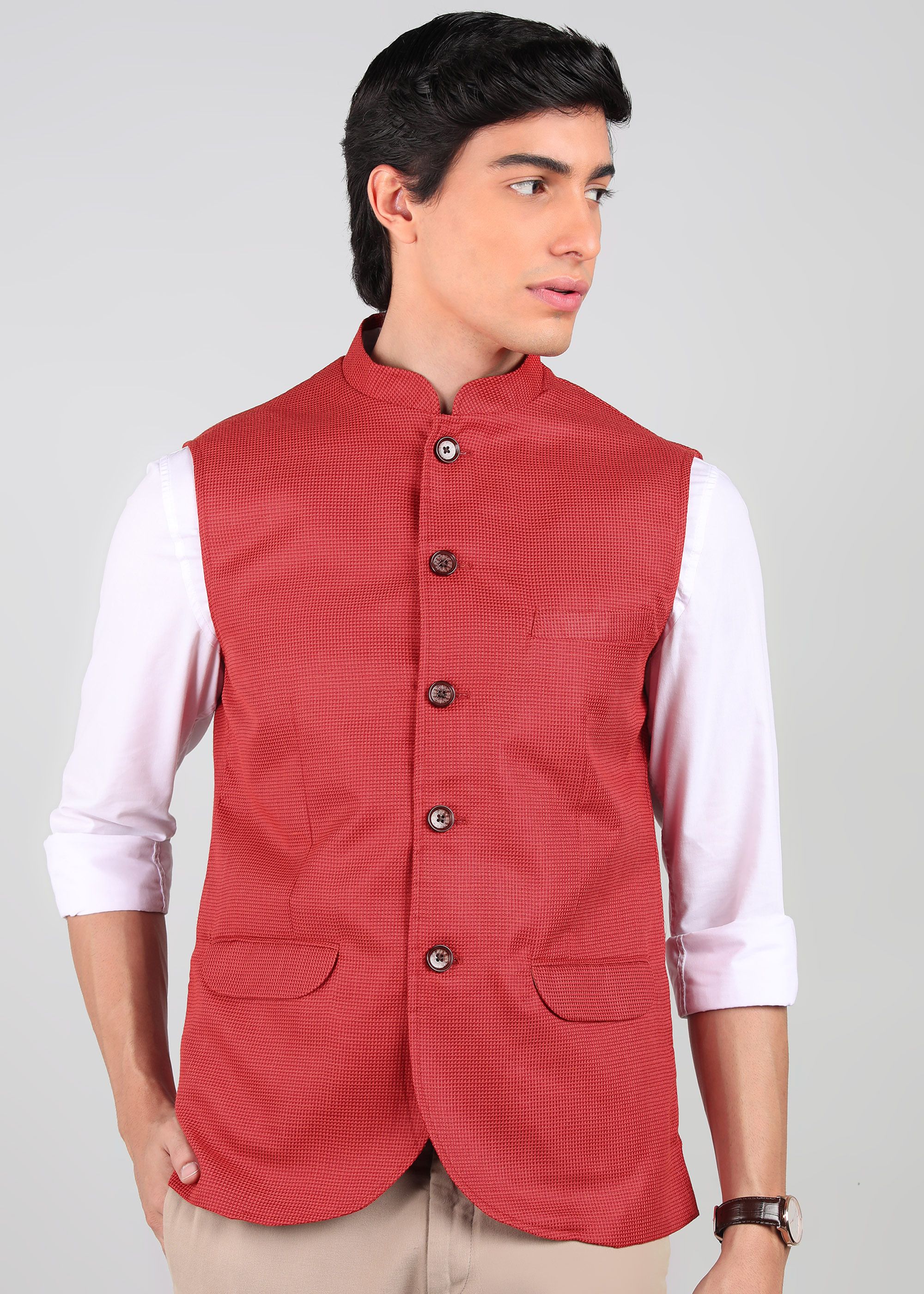 peter england Self Design Men Waistcoat-picture-16