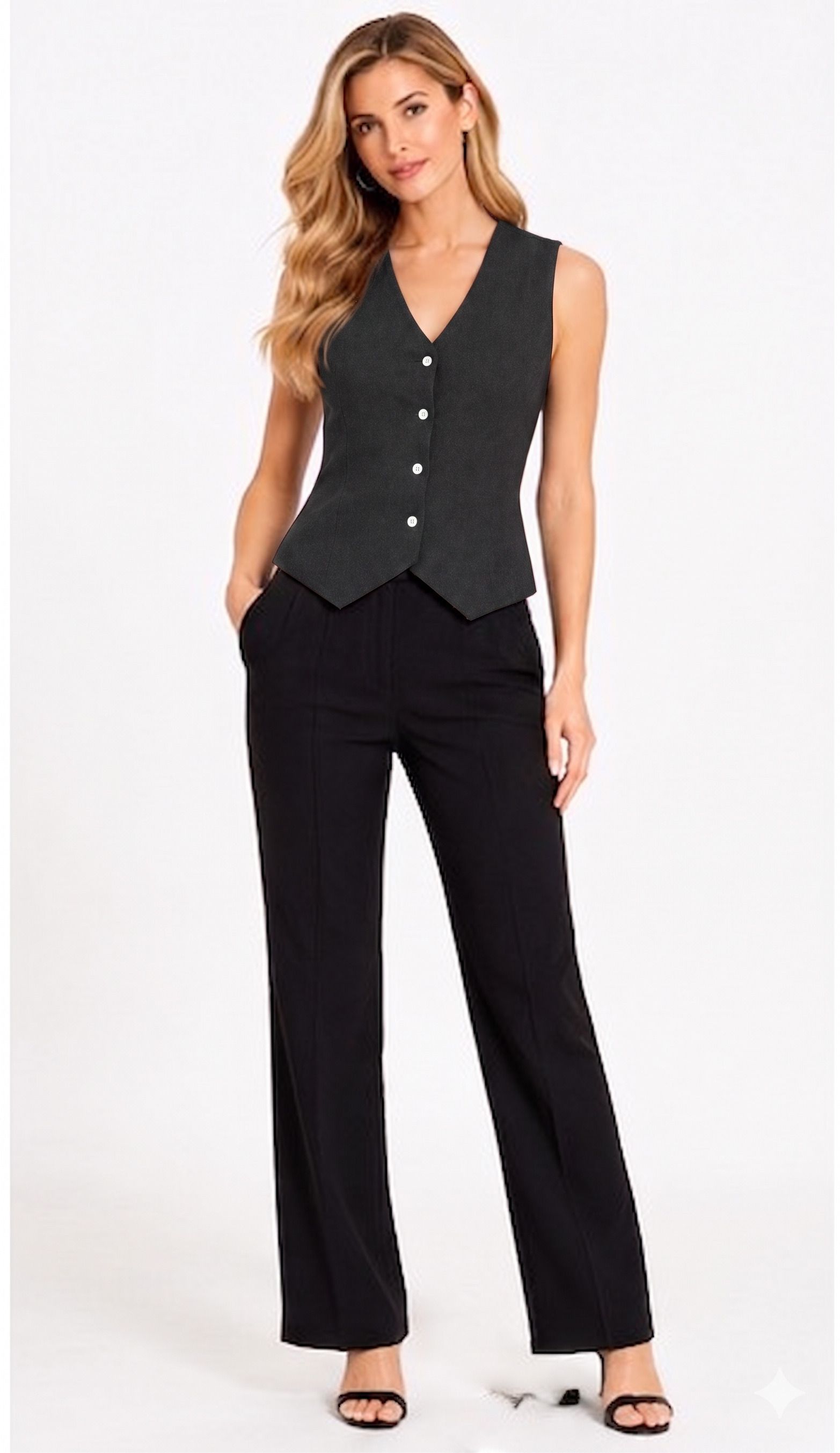 dna crafted with love Solid Women Waistcoat-picture-12