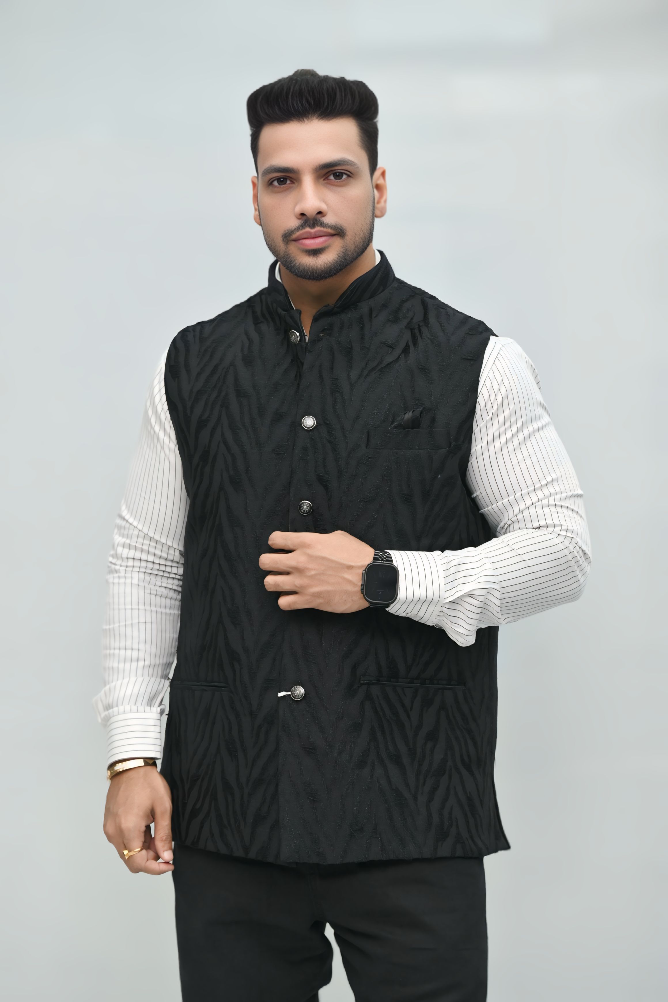 skylark Chevron/Zig Zag Men Waistcoat-picture-34