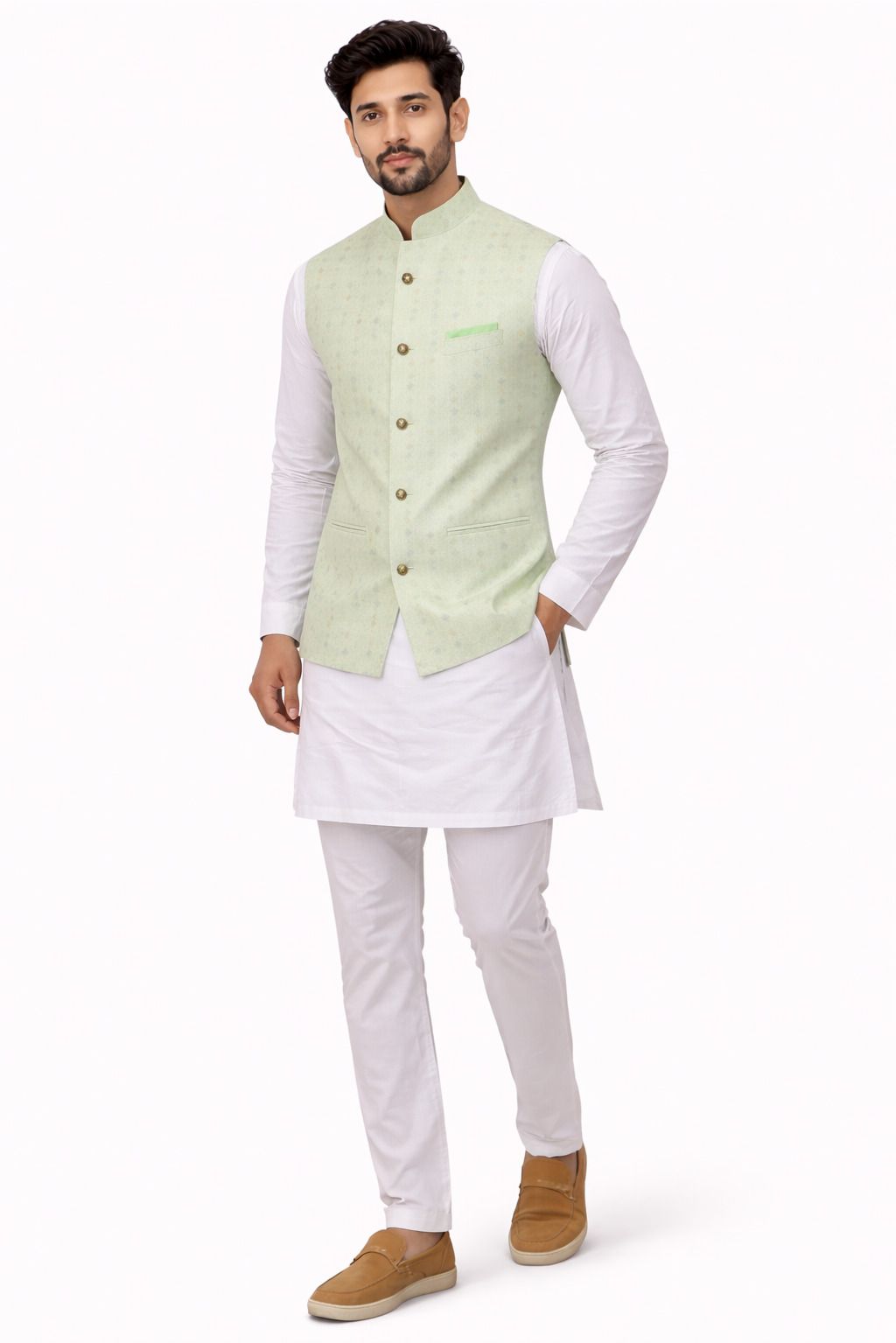 fab mafia Men Geometric Print Nehru Jacket-picture-47
