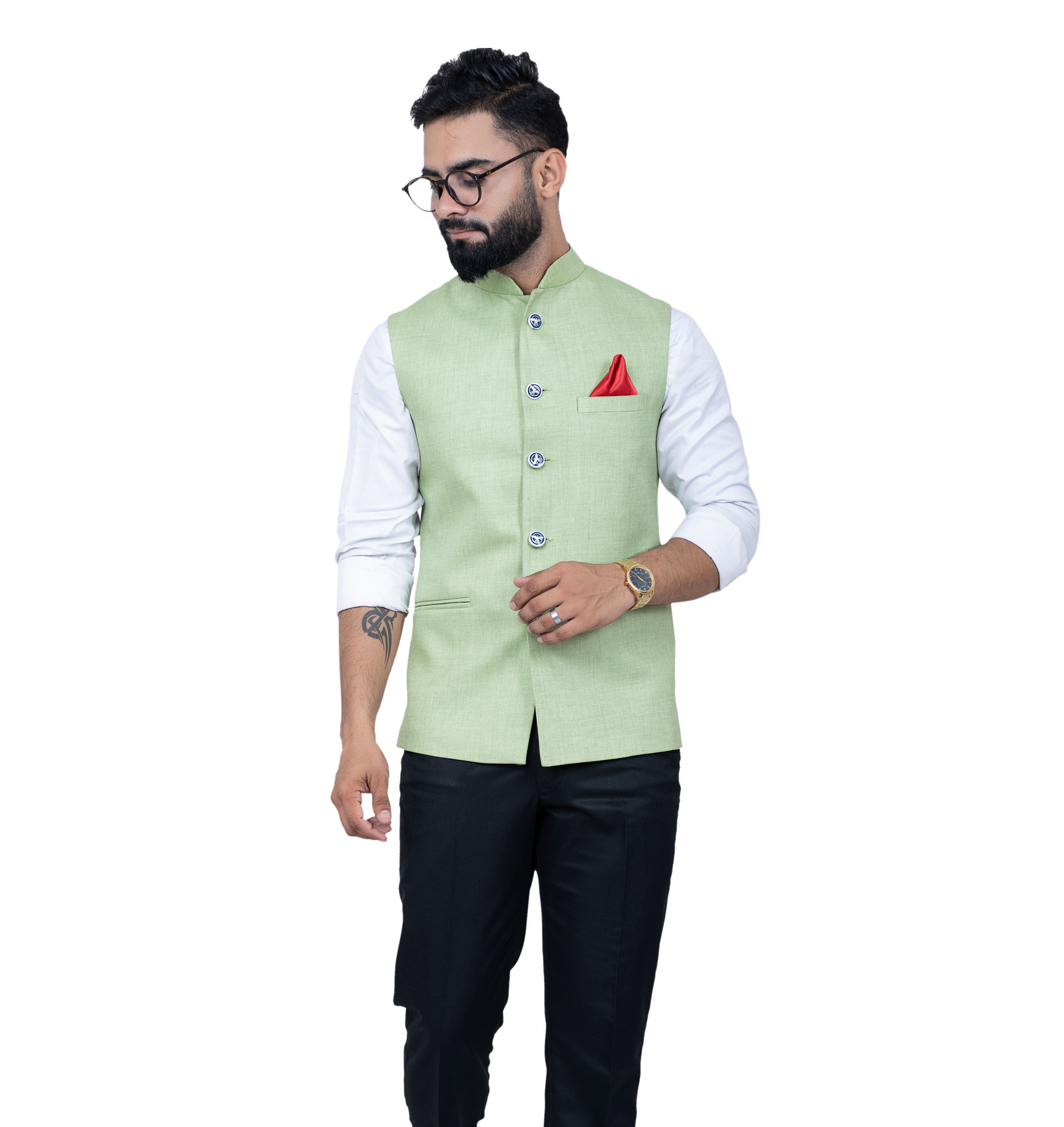 aljaami Solid Men Waistcoat-picture-20