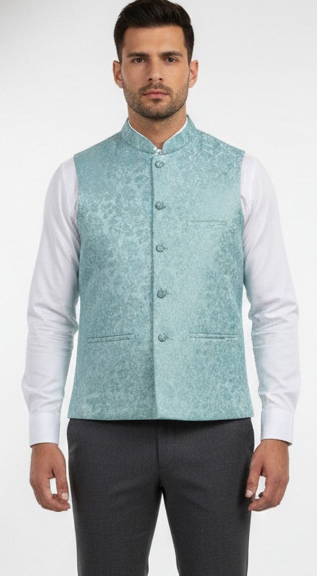 Polka Print Men Waistcoat-image-47