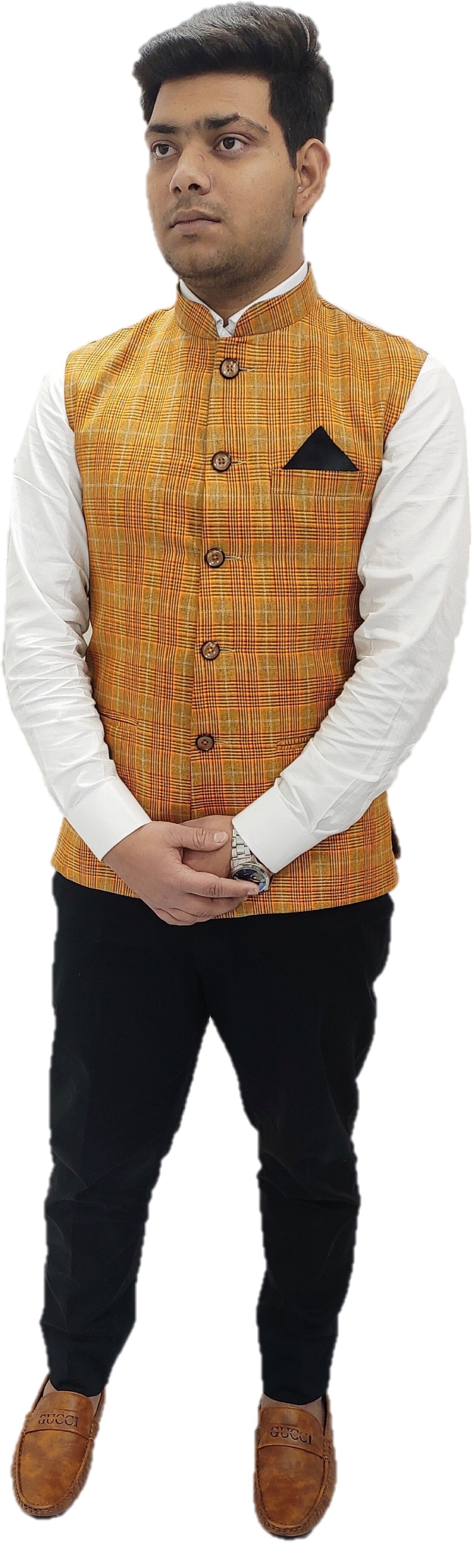 aljaami Checkered Men Waistcoat-picture-23