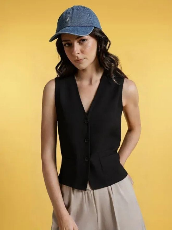 nigam enterprises Solid Women Waistcoat-picture-46