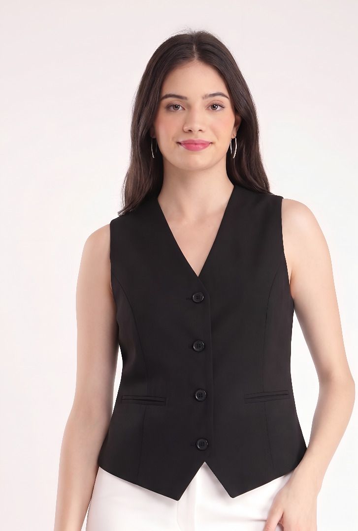 cadmon Solid Women Waistcoat-picture-22
