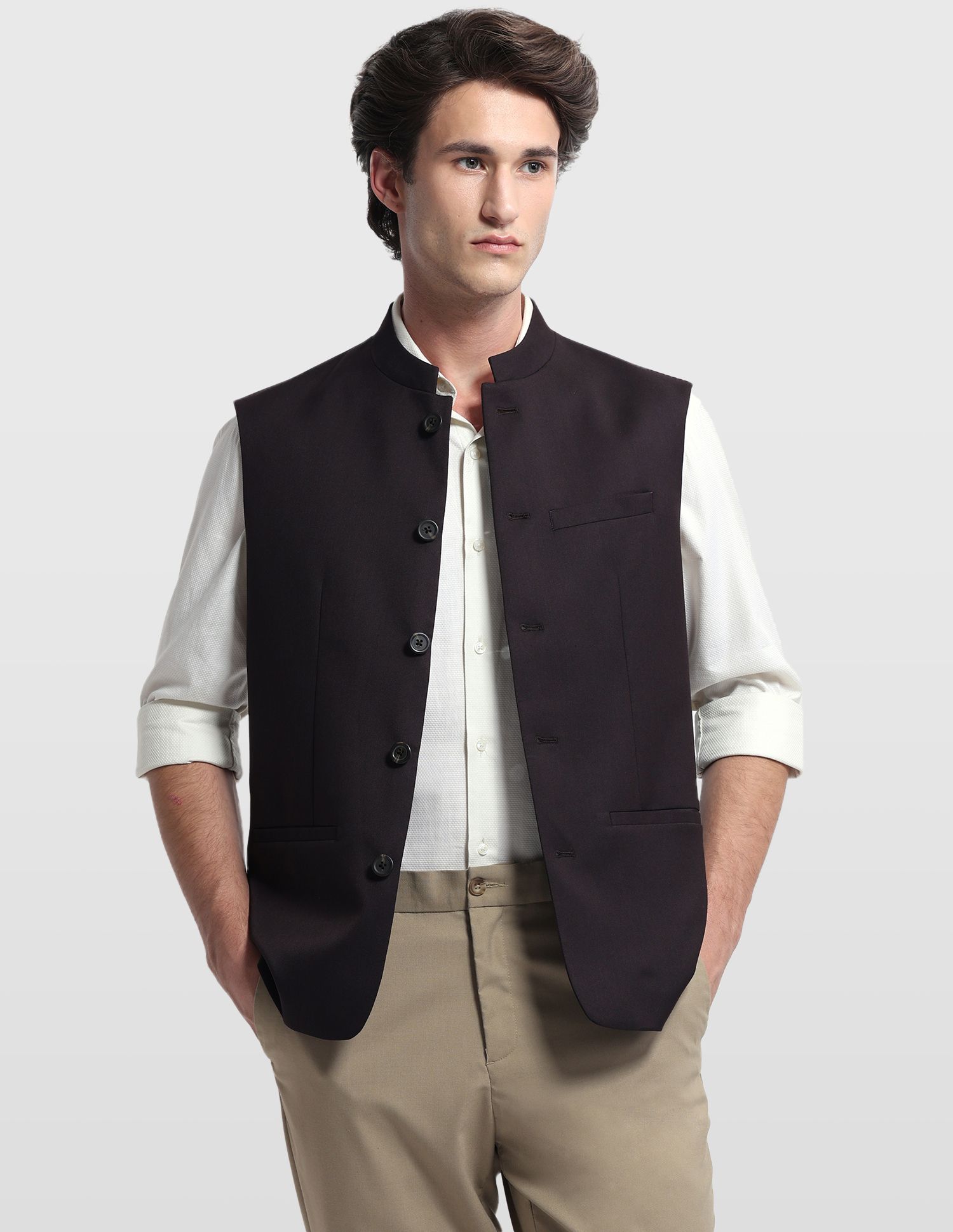 arrow Solid Men Waistcoat-picture-20
