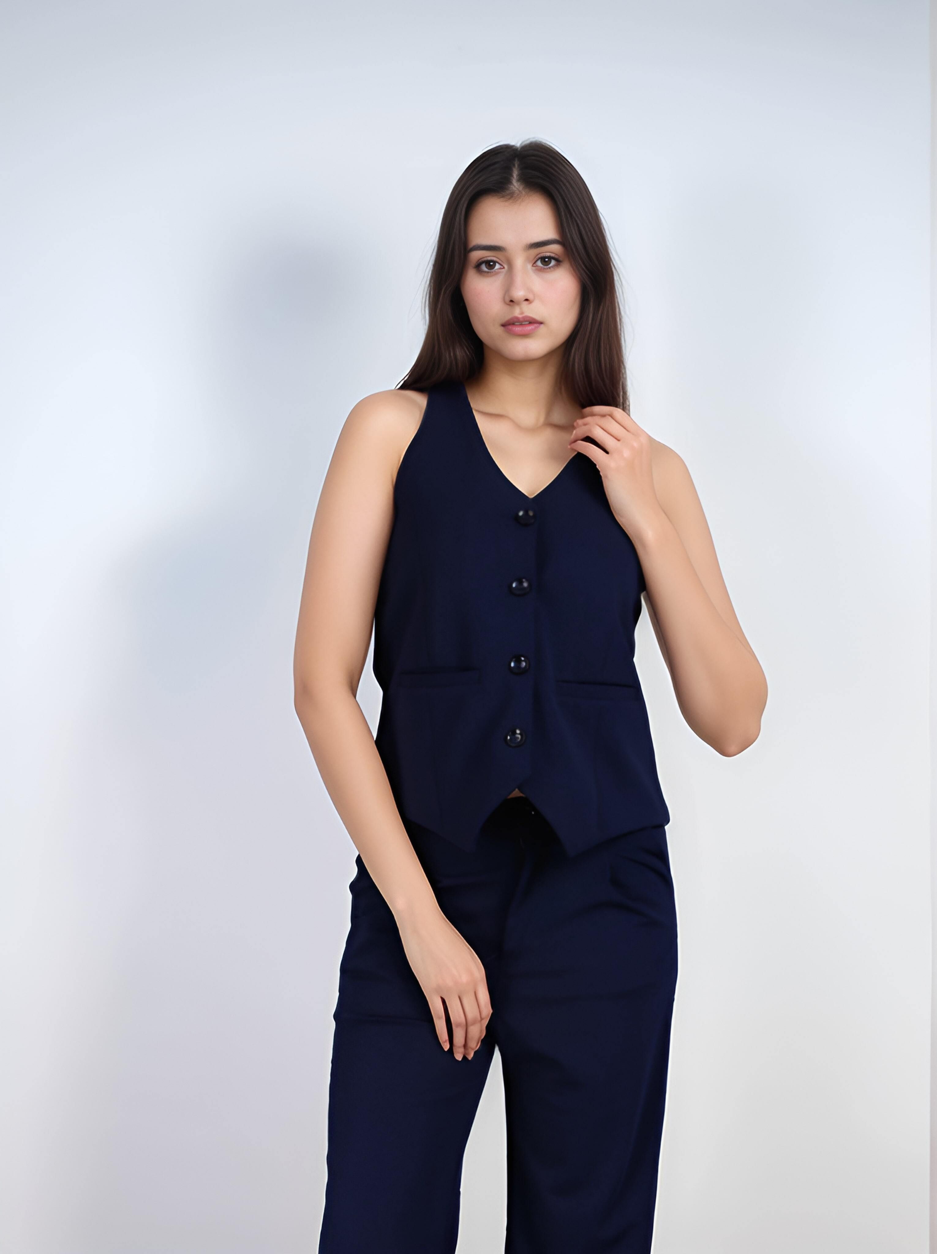 rocksy Solid Women Waistcoat-picture-33