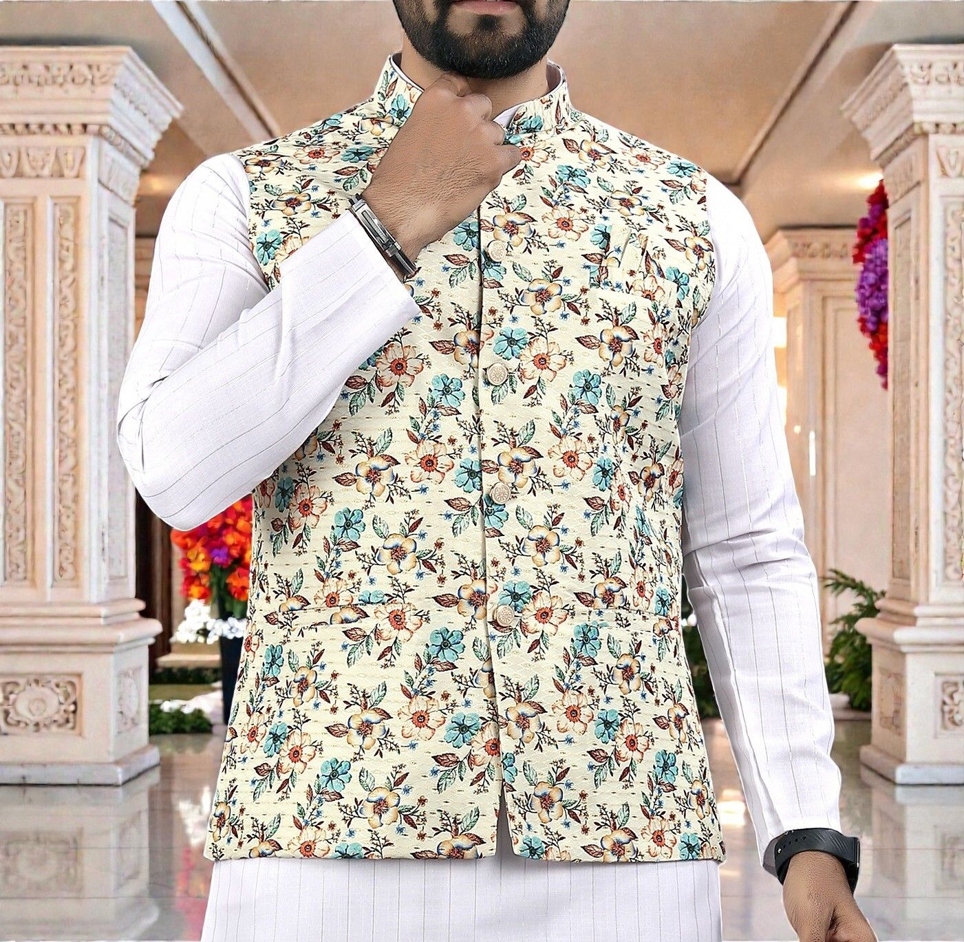 maithili creation Printed Men Waistcoat-picture-26