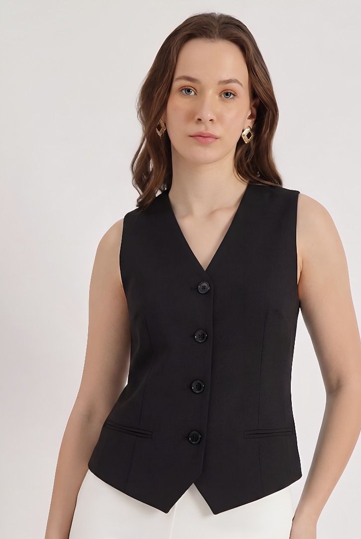 cadmon Solid Women Waistcoat-picture-29