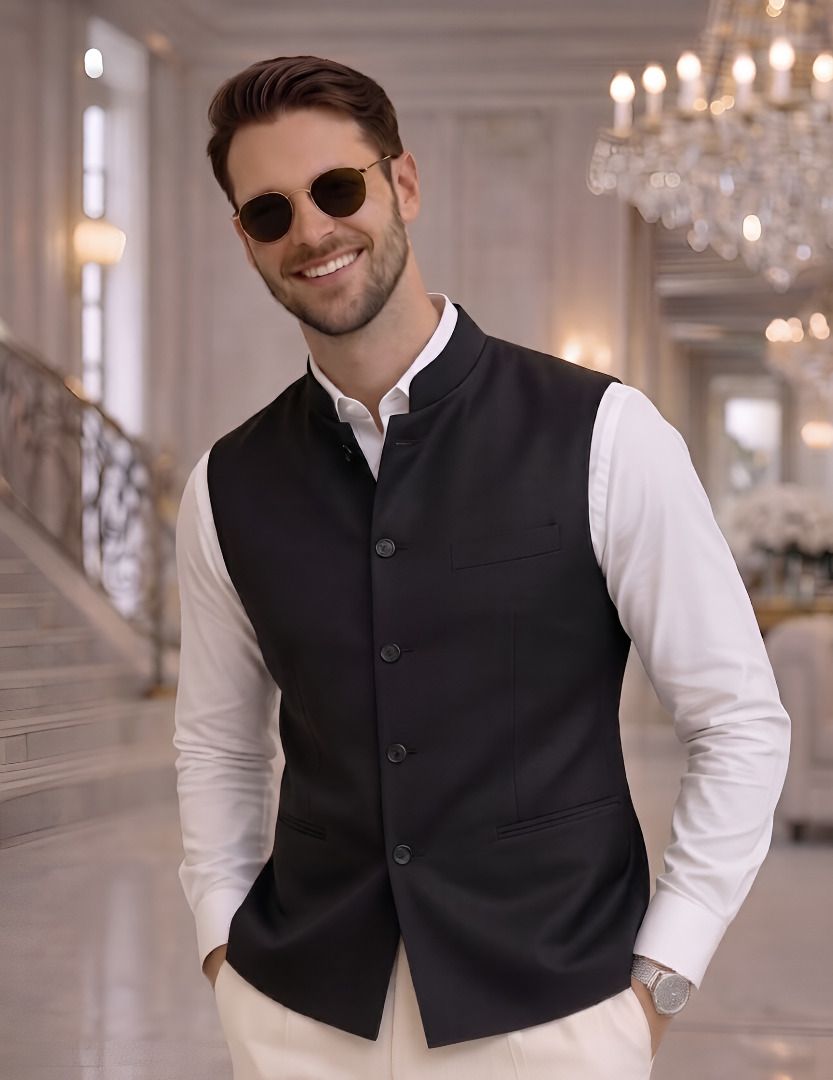 cadmon Solid Men Waistcoat-picture-21