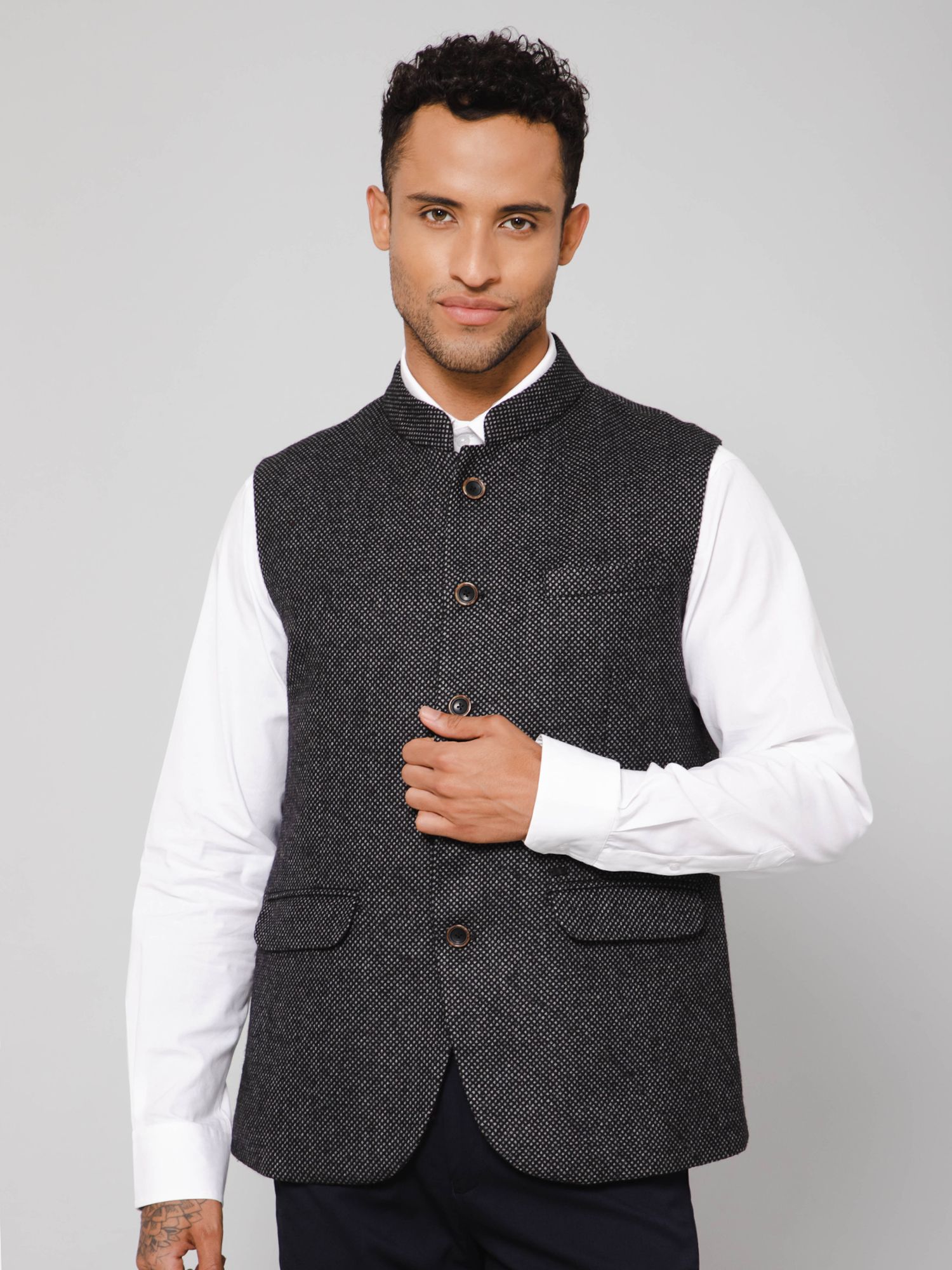 cantabil Solid Men Waistcoat-picture-34