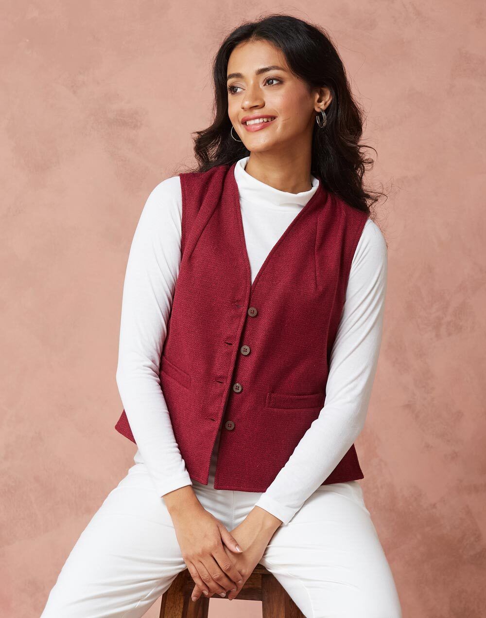 fabindia Solid Women Waistcoat-picture-39