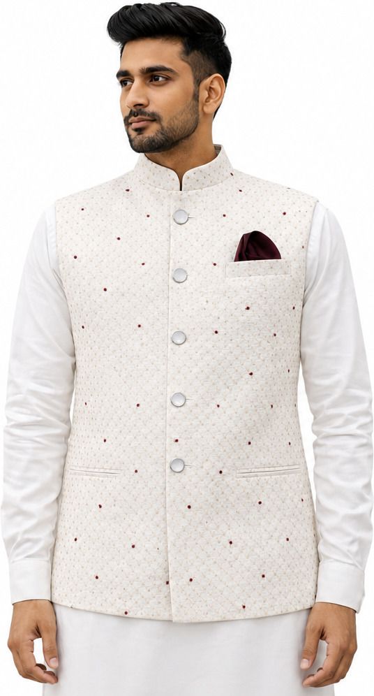 ekvah ethnic fashion Printed Men Waistcoat-picture-24