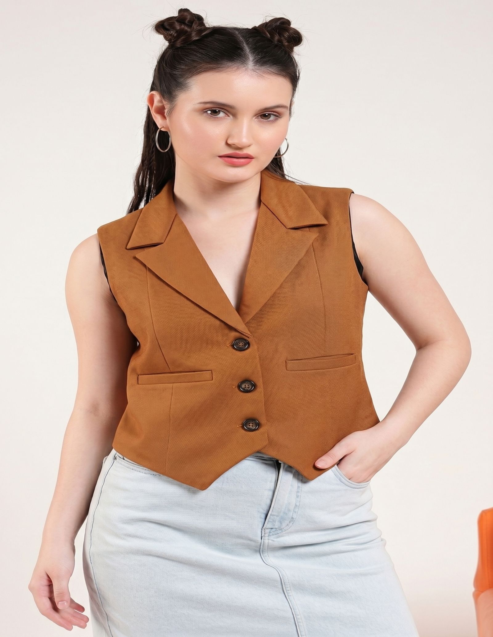 maykr Solid Women Waistcoat-picture-38