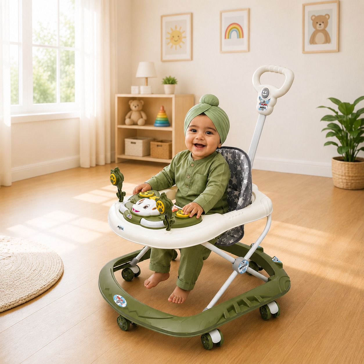 Musical 2-in-1 Walker With Parent Rod-image-32