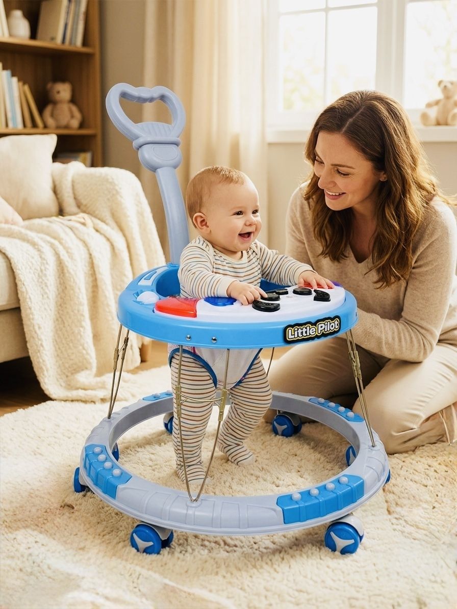 little pilot Musical Activity Walker With Parent Rod-picture-25