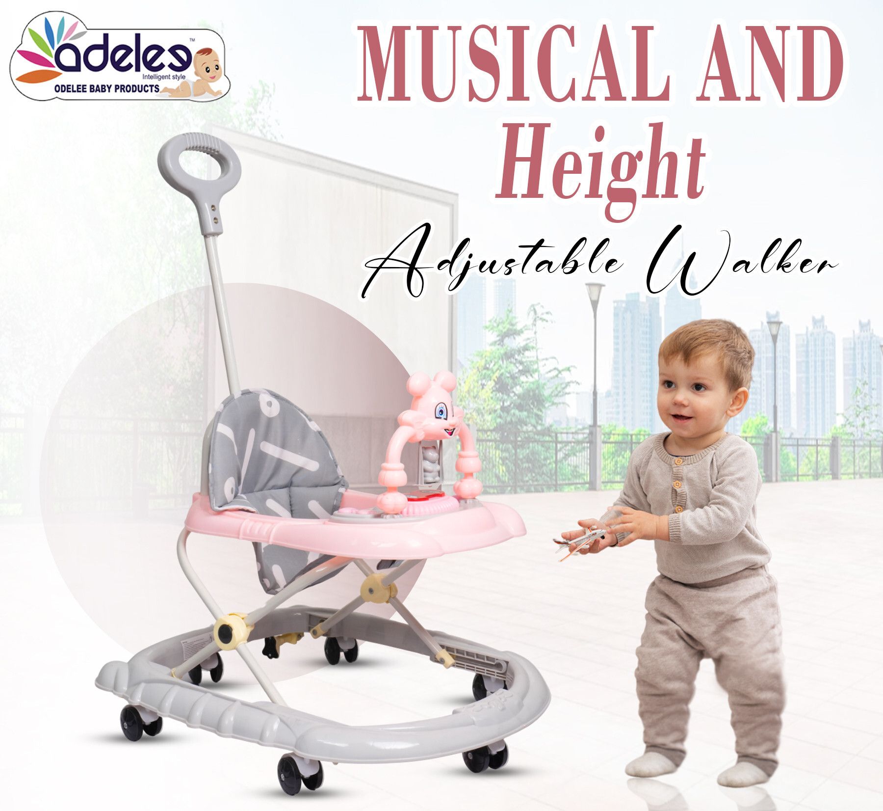 odelee Musical Activity Walker With Parent Rod-picture-29