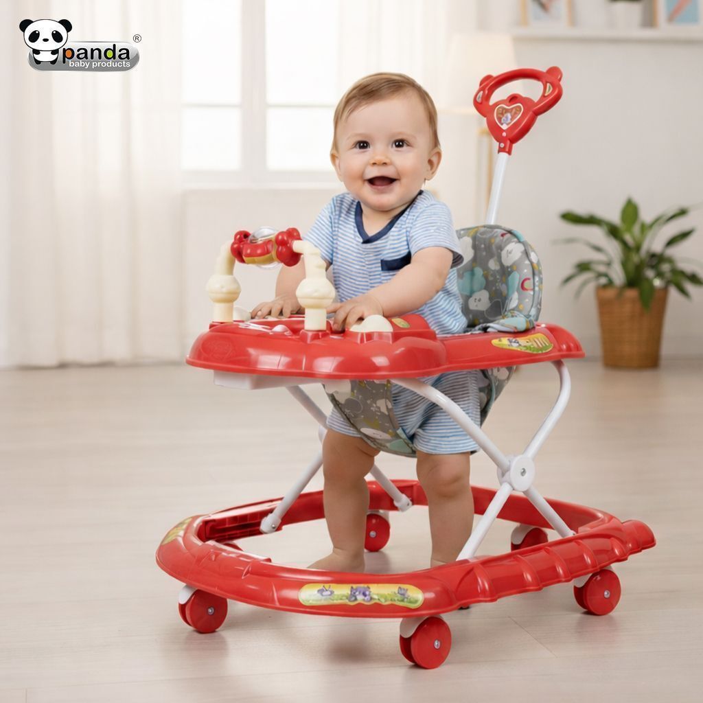 panda baby products Musical Activity Walker With Parent Rod-picture-24