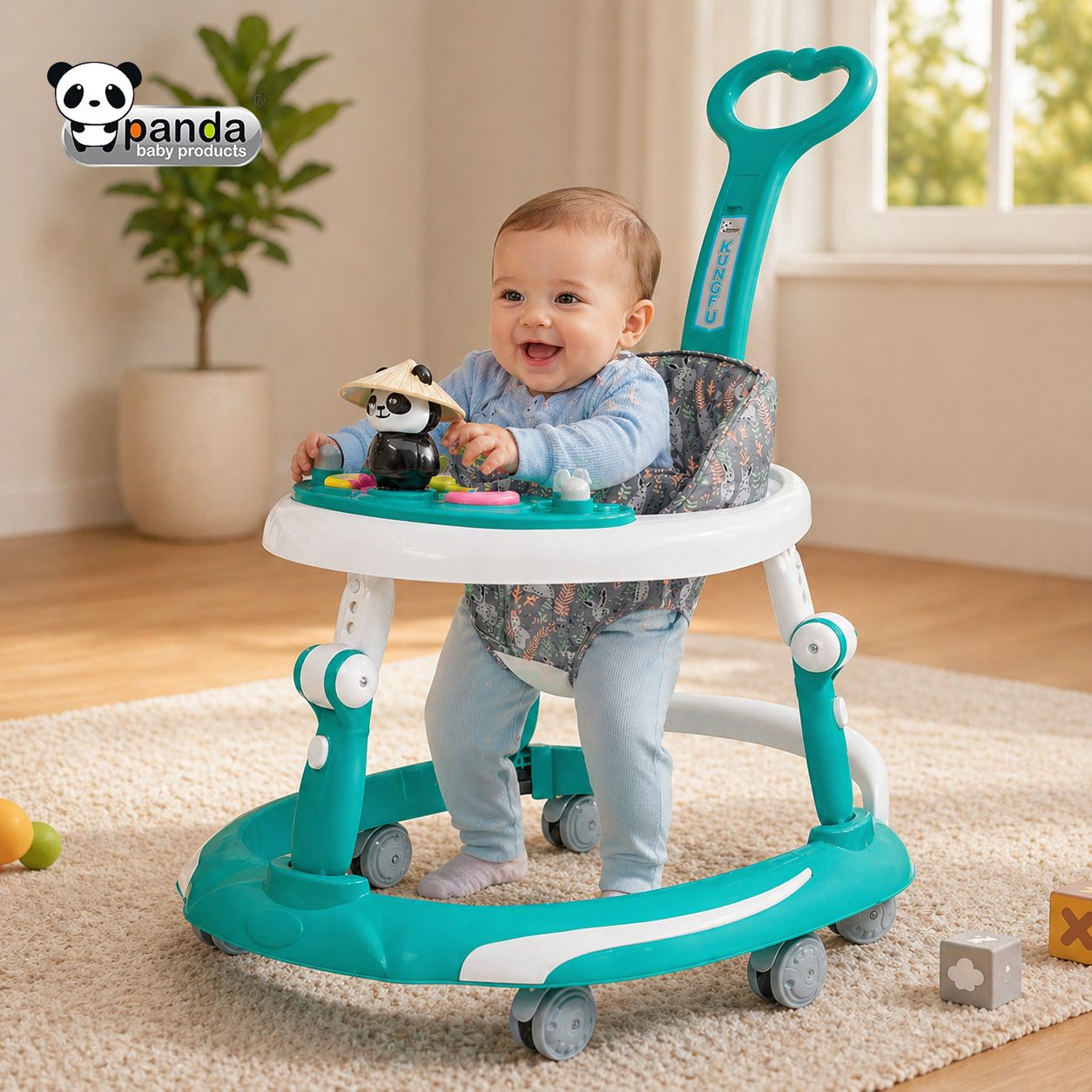 panda baby products Musical Activity Walker With Parent Rod-picture-20
