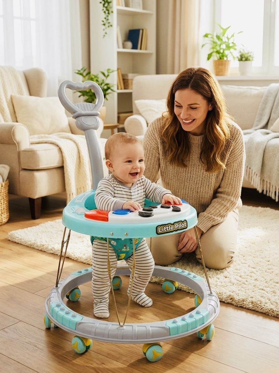 little pilot Musical Activity Walker With Parent Rod-picture-25