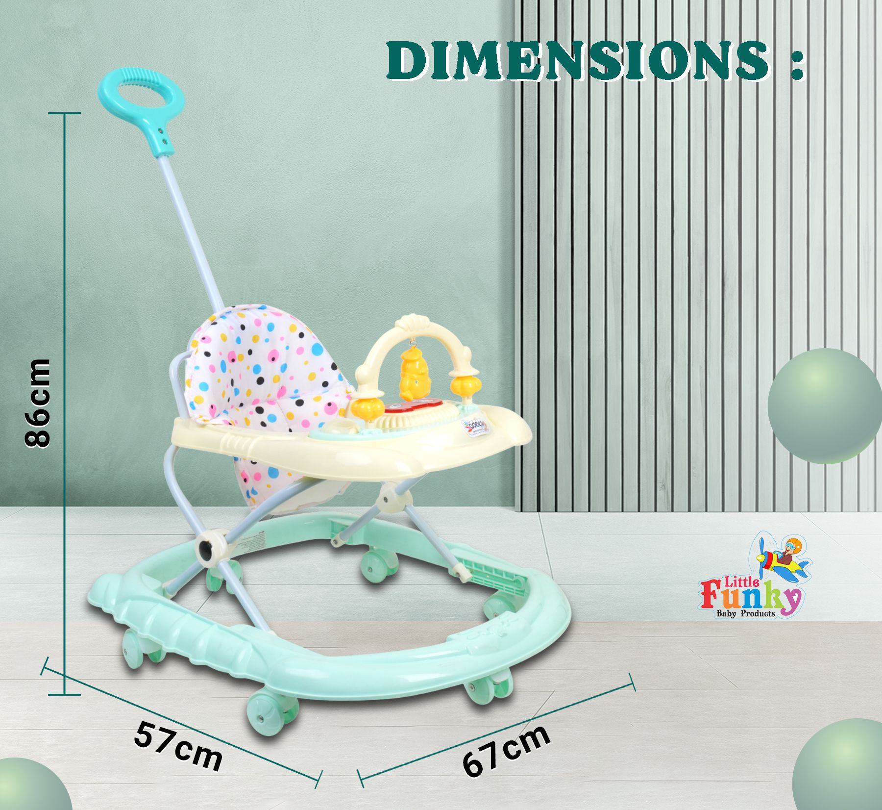 little funky Musical Activity Walker With Parent Rod-picture-16