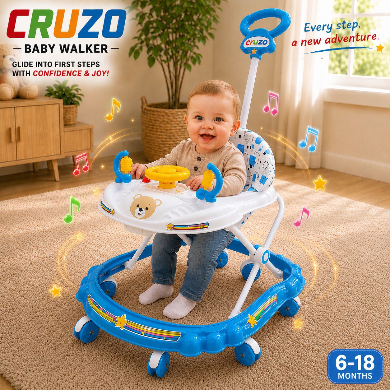 Musical Activity Walker With Parent Rod-image-22