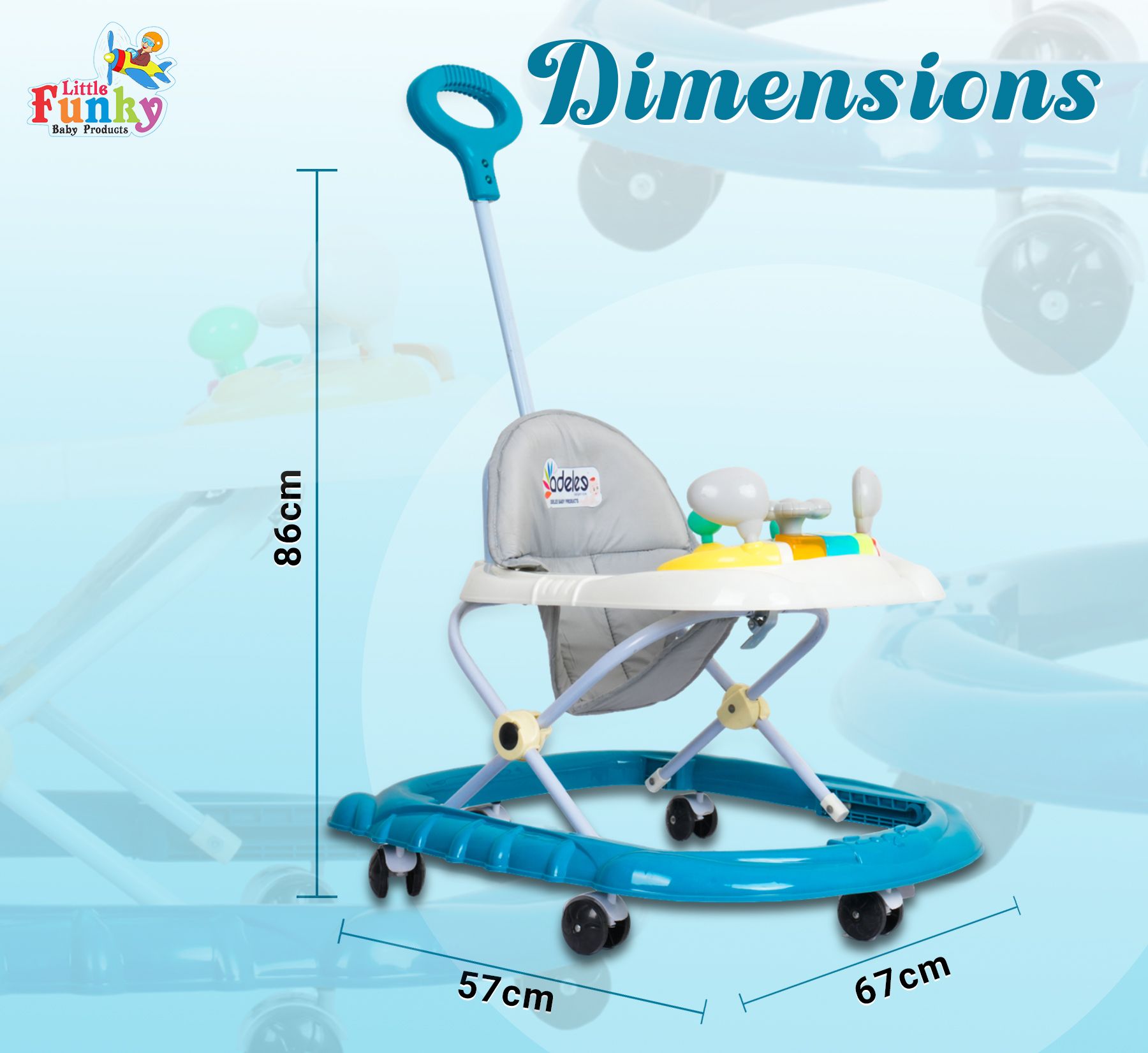 Musical Activity Walker With Parent Rod