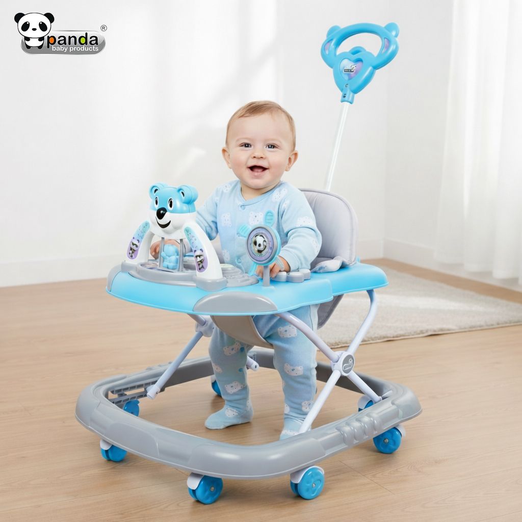 panda baby products Musical Activity Walker With Parent Rod-picture-27
