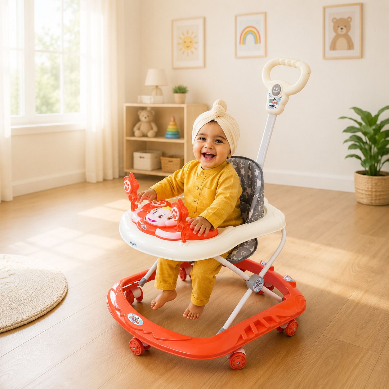 Musical 2-in-1 Walker With Parent Rod-image-33