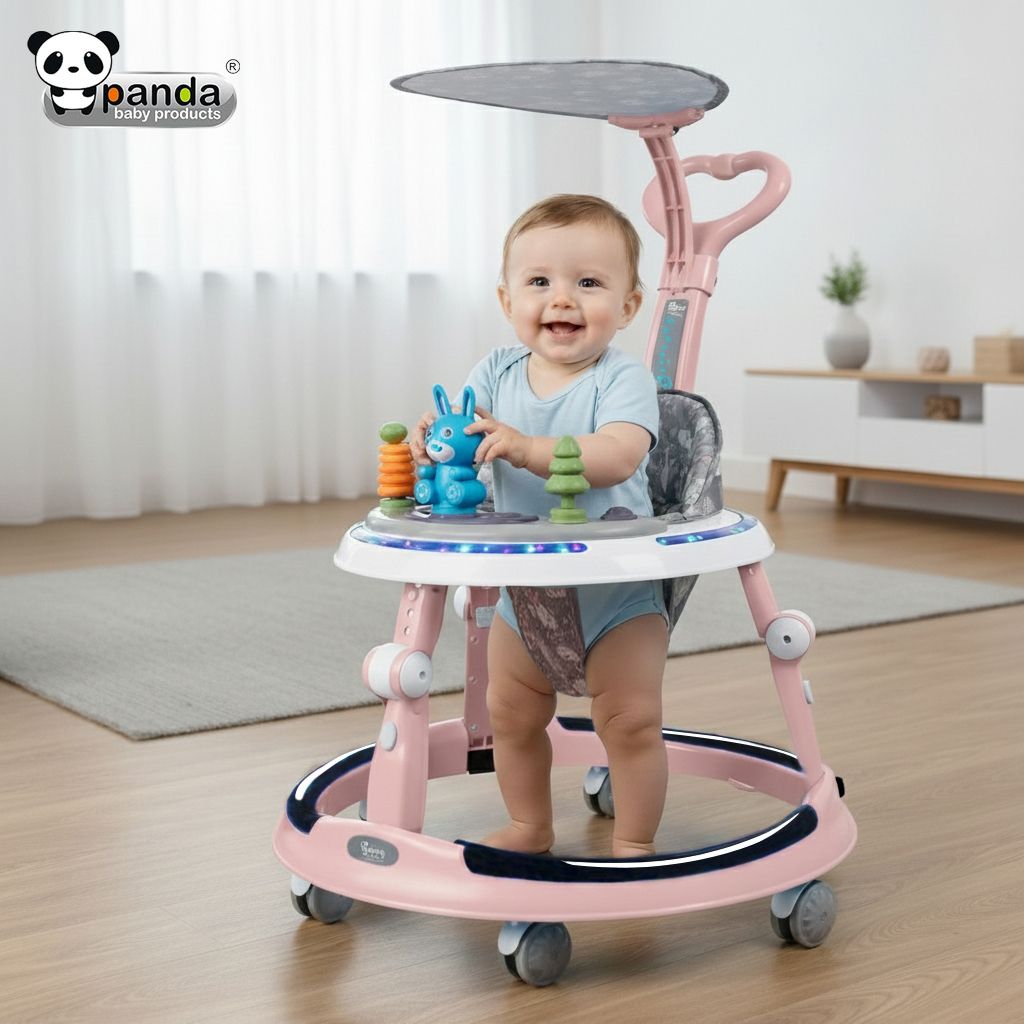 panda baby products Musical Activity Walker With Parent Rod-picture-25