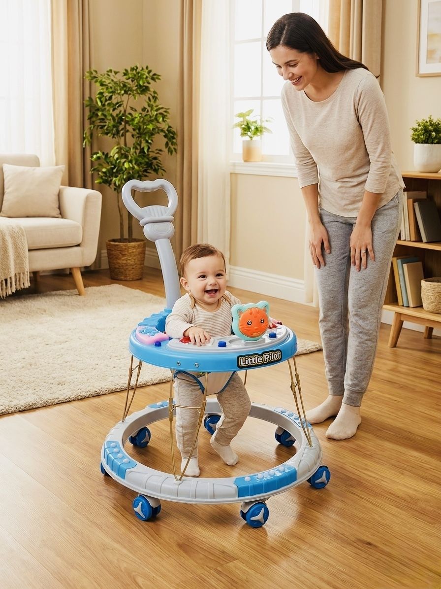 little pilot Musical Activity Walker With Parent Rod-picture-32
