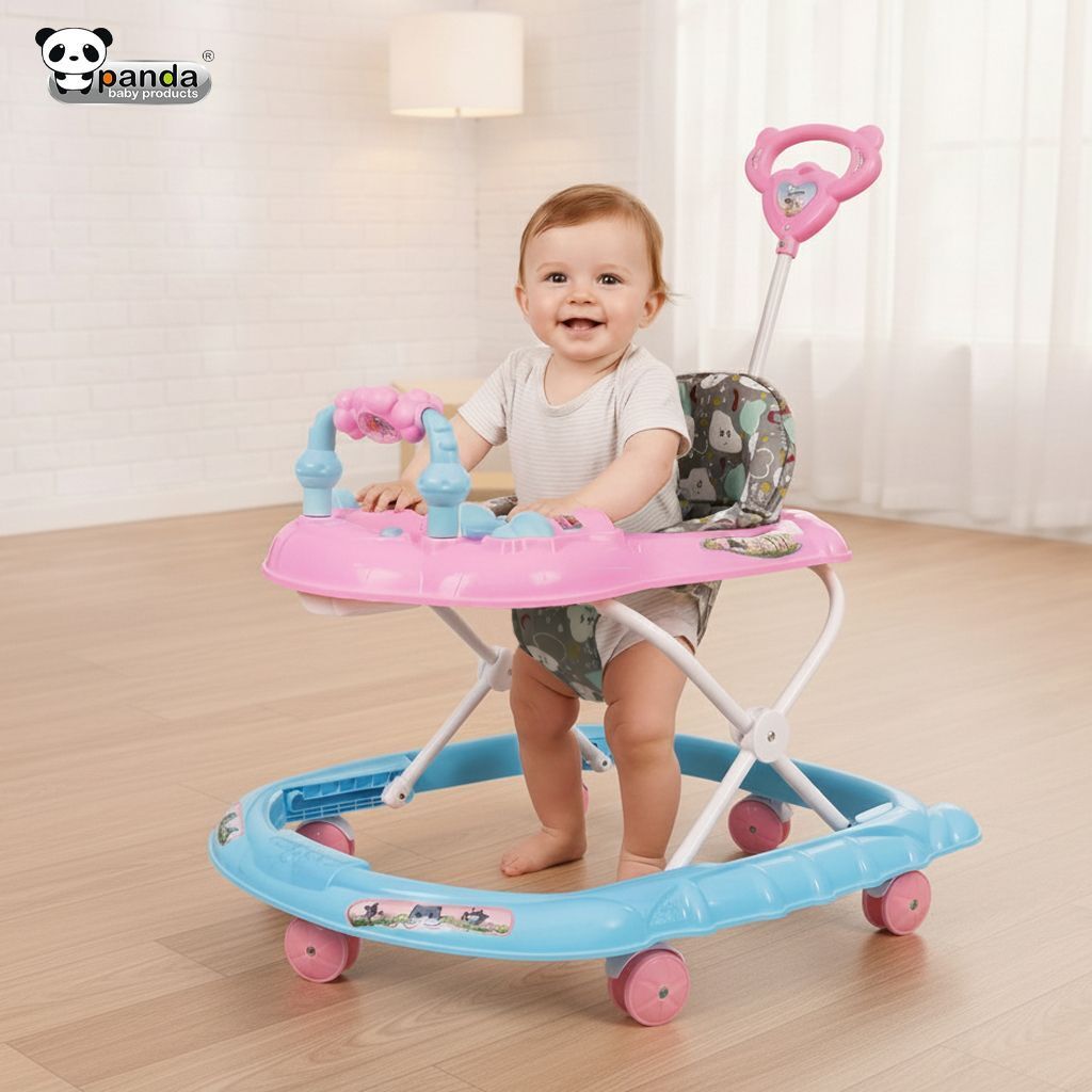 panda baby products Musical Activity Walker With Parent Rod-picture-25