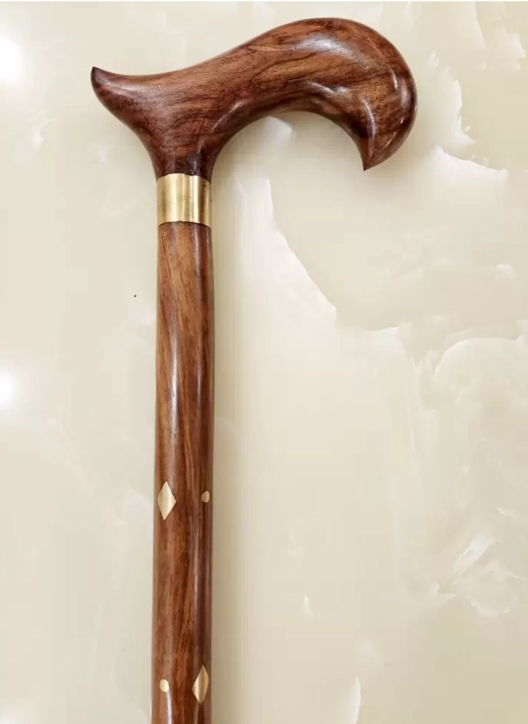 Brown fancy wooden walking stick for men and women Walking Stick-image-3