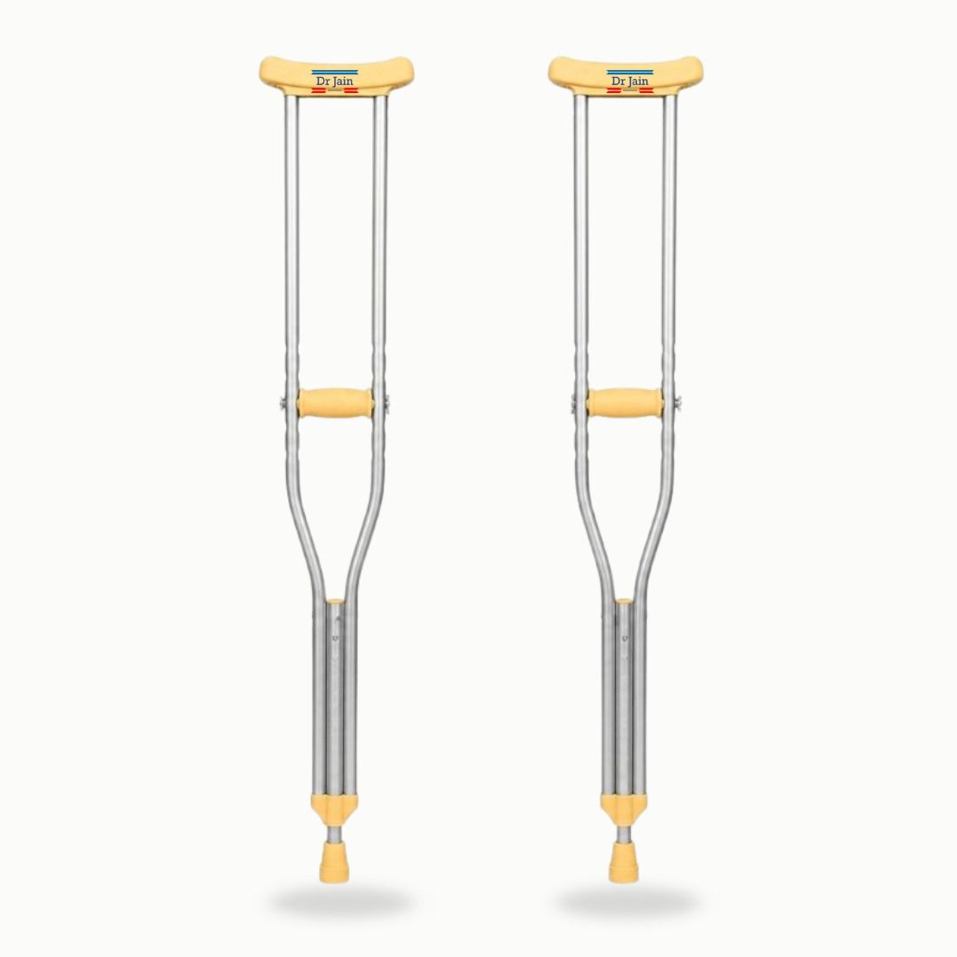 ultralight underarm auxiliary crutch 2pcs walking stick silver length 114-134cm Walking Stick-image-43