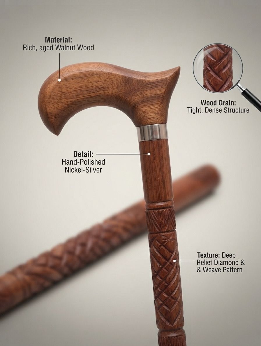 oceancraftwood Premiun wooden walking stick Walking Stick-picture-38