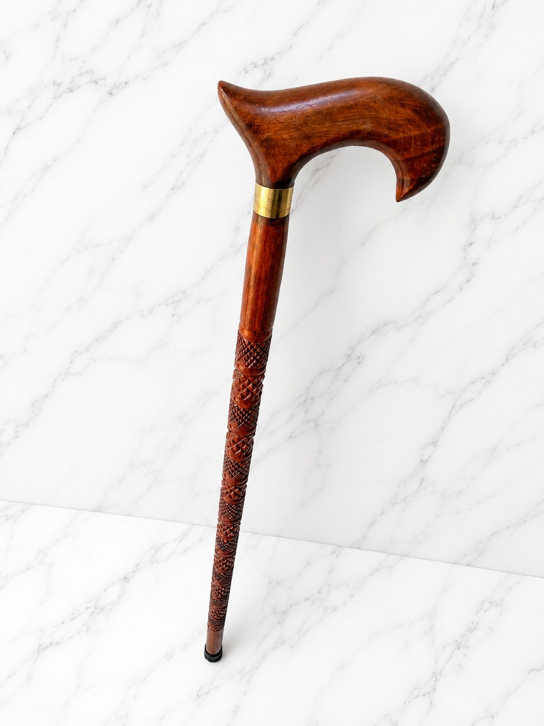 Premium Handcrafted Wooden Derby Handle Walking Stick Walking Stick-image-48