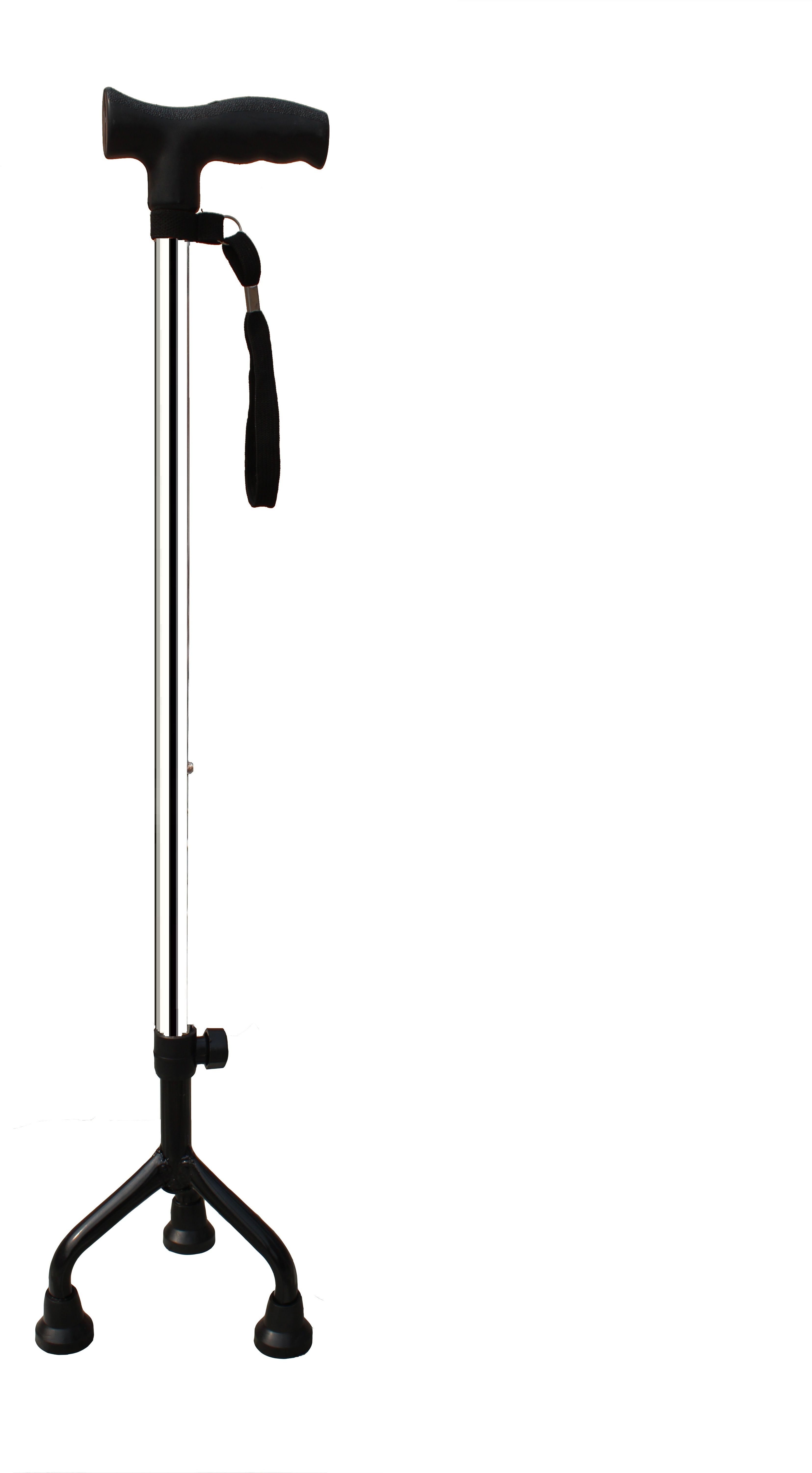 Surgical 3 Leg Black Base Height Adjustable With Extra Hand Support Walking Stick-image-39