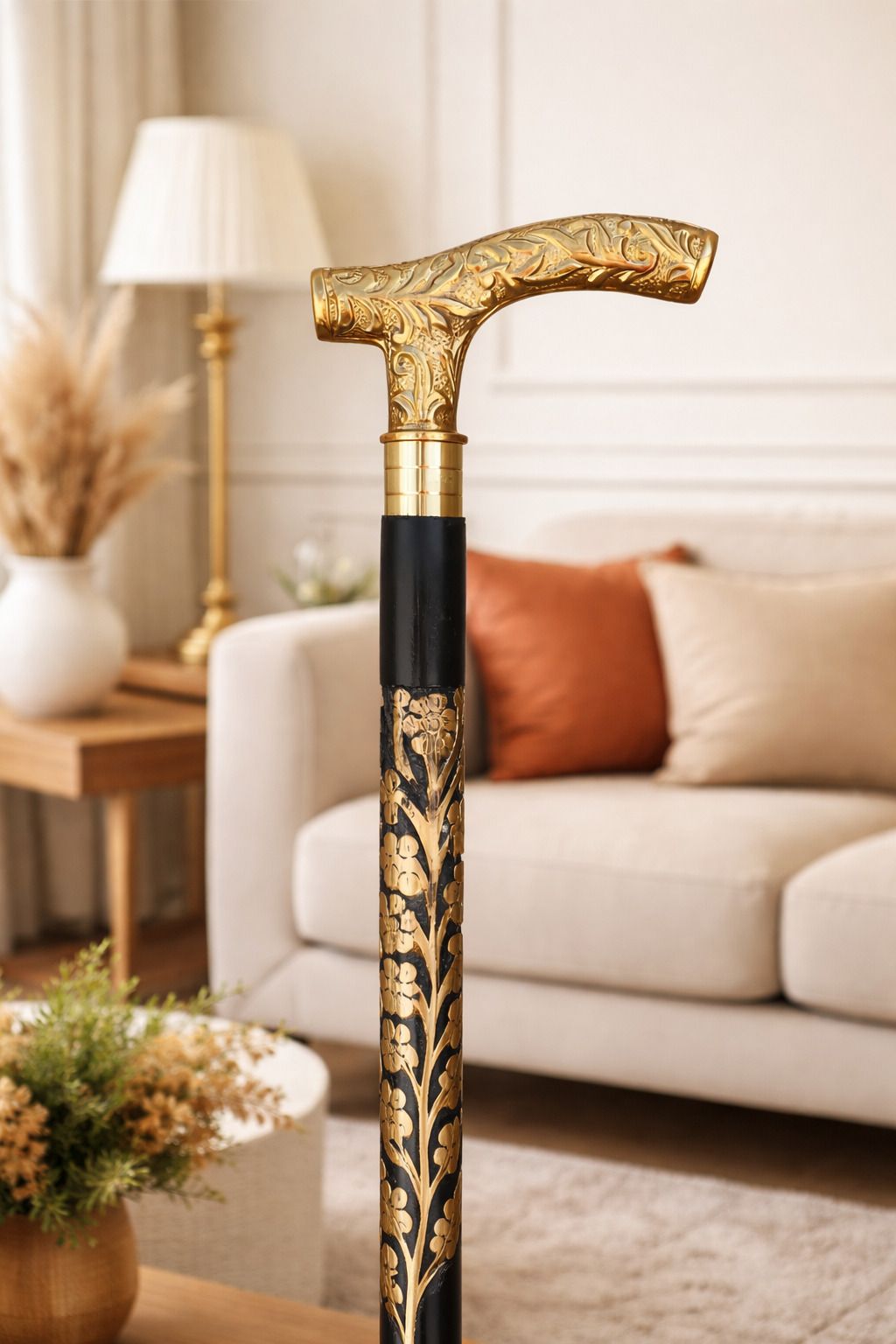 Premium Decorative Walking Cane With Brass Head Handle |Gift Items Walking Stick-image-44