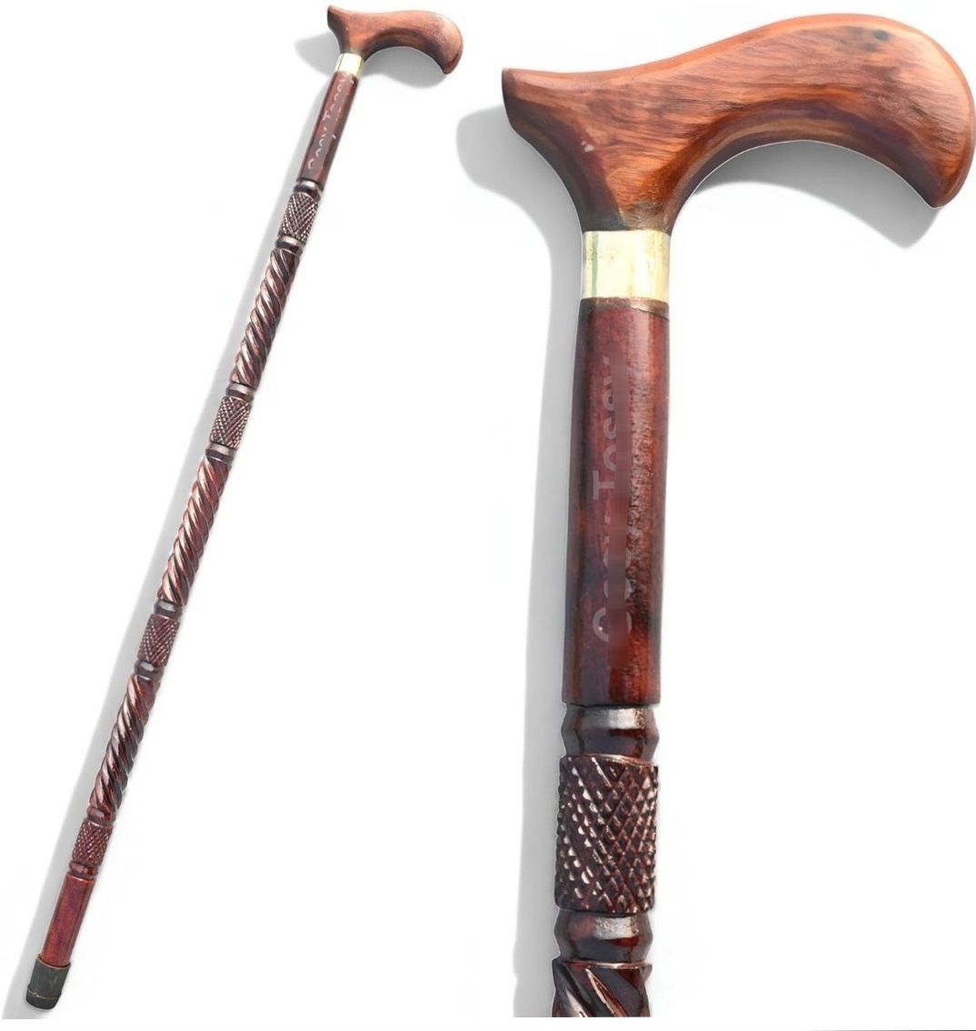 sanvi creation mart Wooden Walking Stick Old People Approx 35 Inch sheesam Wood for Men and Women Walking Stick-picture-13