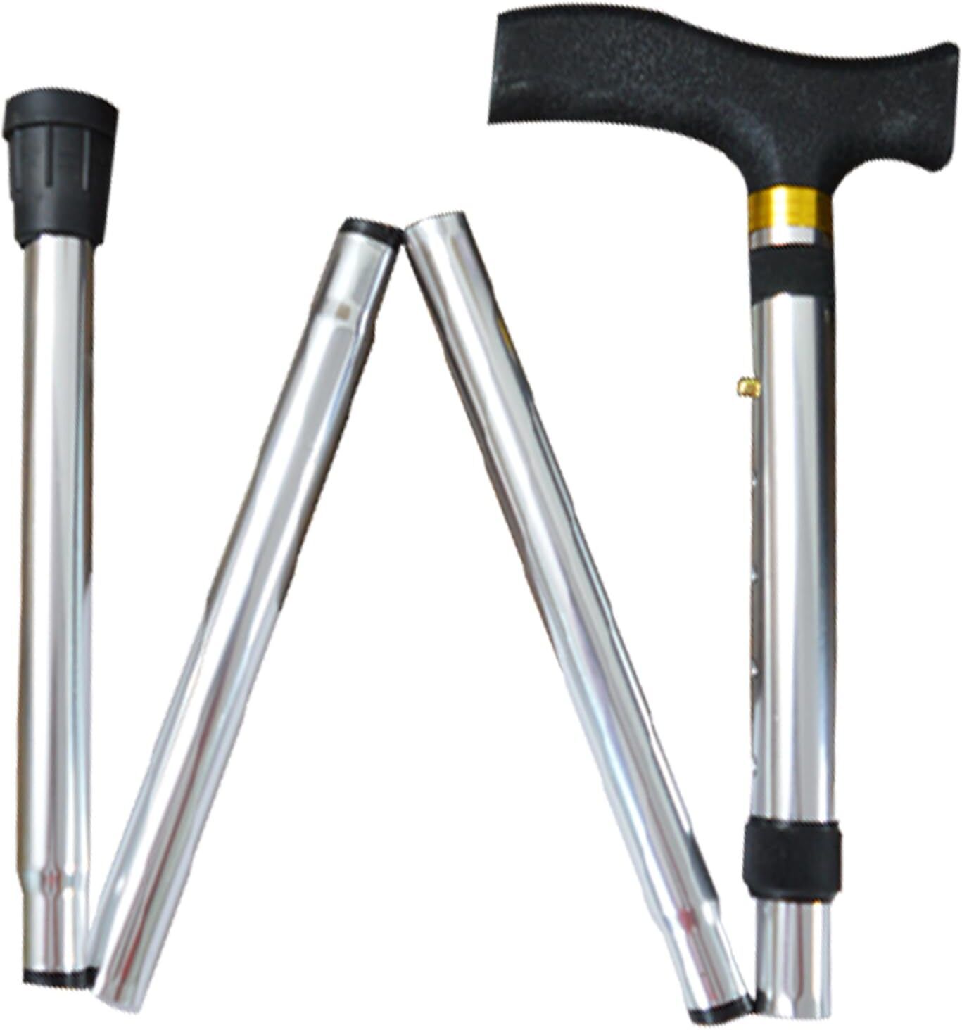 Foldable Walking Stick / Adjustable Walking Cane with Grip Handle Walking Stick