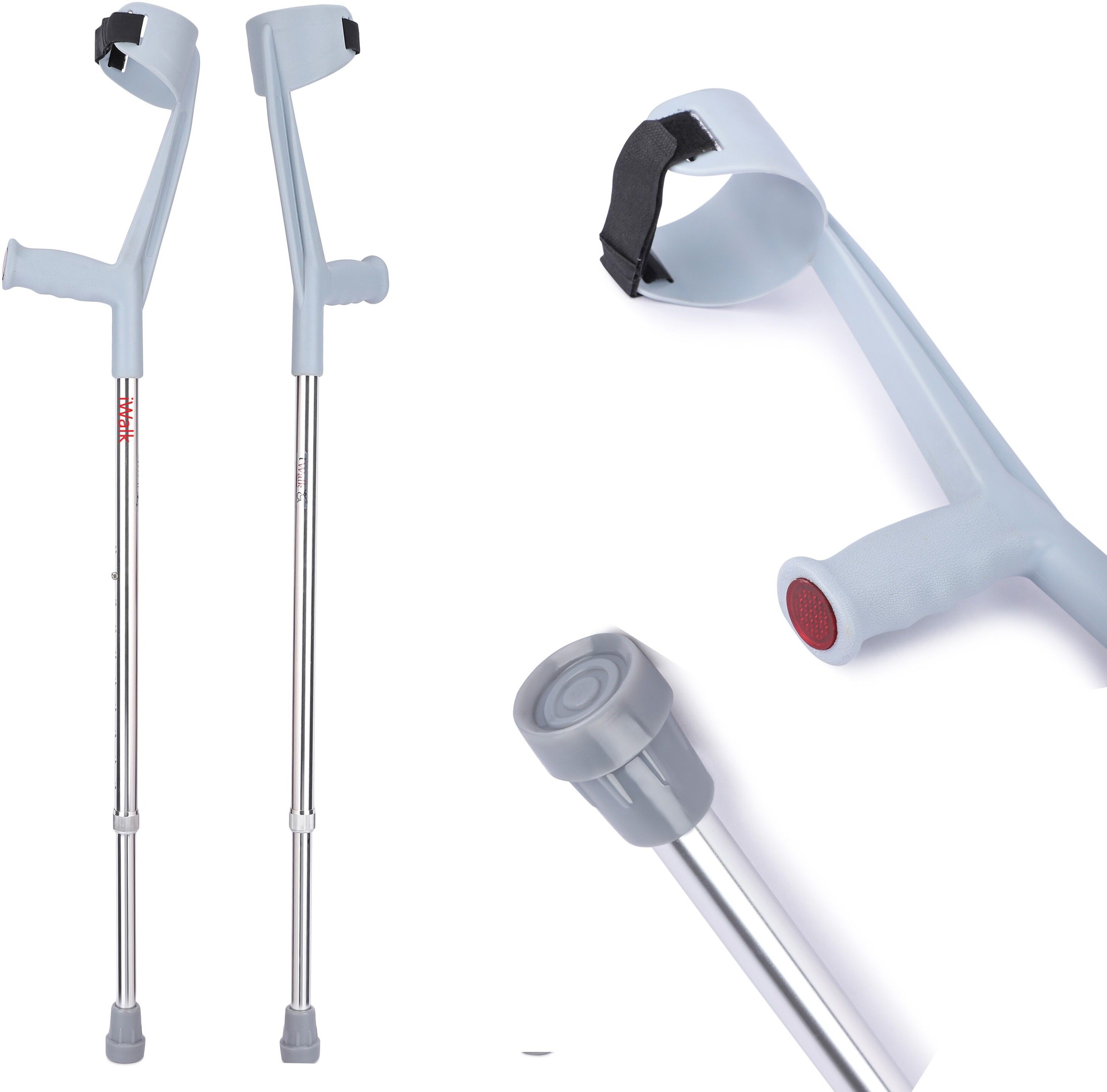 Silver Elbow Crutch - Universal (Adjustable) Walking Stick-image-21