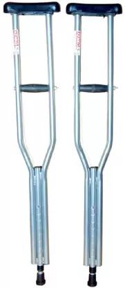 height adjustable auxiliary underarm crutch set of 2 walking stick
