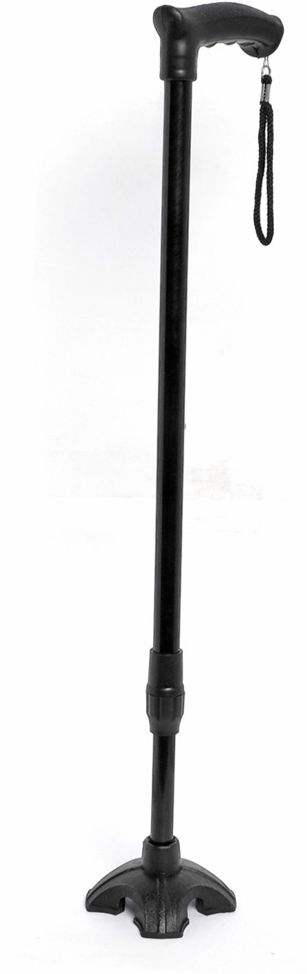 dnscare Black Quad Walking Stick 4 Leg Adjustable Support Stick Walking Stick-picture-14