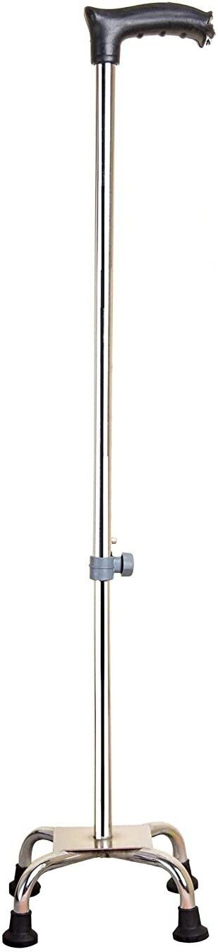 Iron 4-Leg Quadpod Walking Stick/Cane for Old/Handicapped People Ultra Strong/Highly Durable/Light Weight and Extendable up to 11 inches Walking Stick-image-1