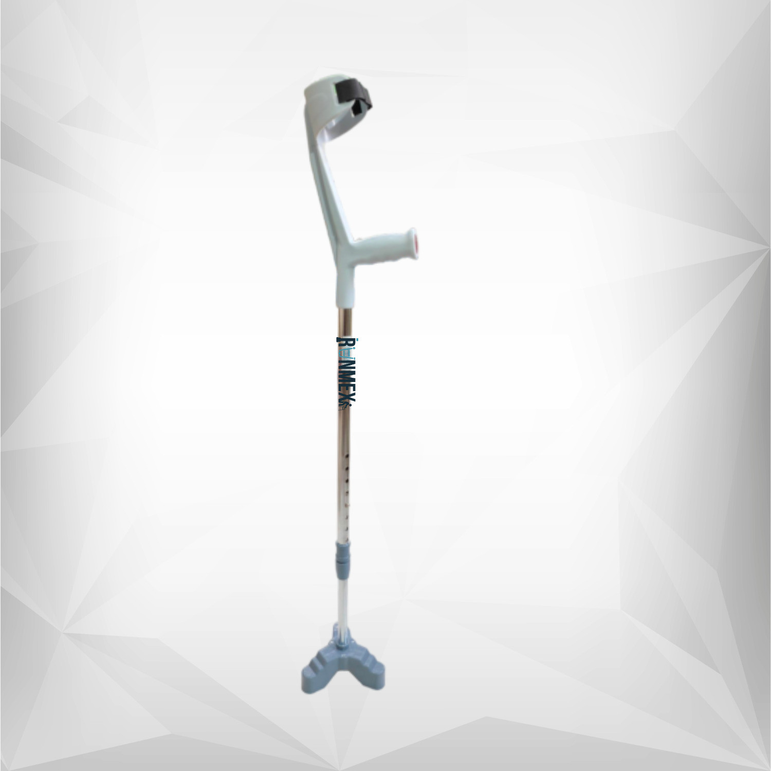 runmex Elbow Crutch Tripod Base With Height Adjustable & Movable Elbow Support Walking Stick image 1