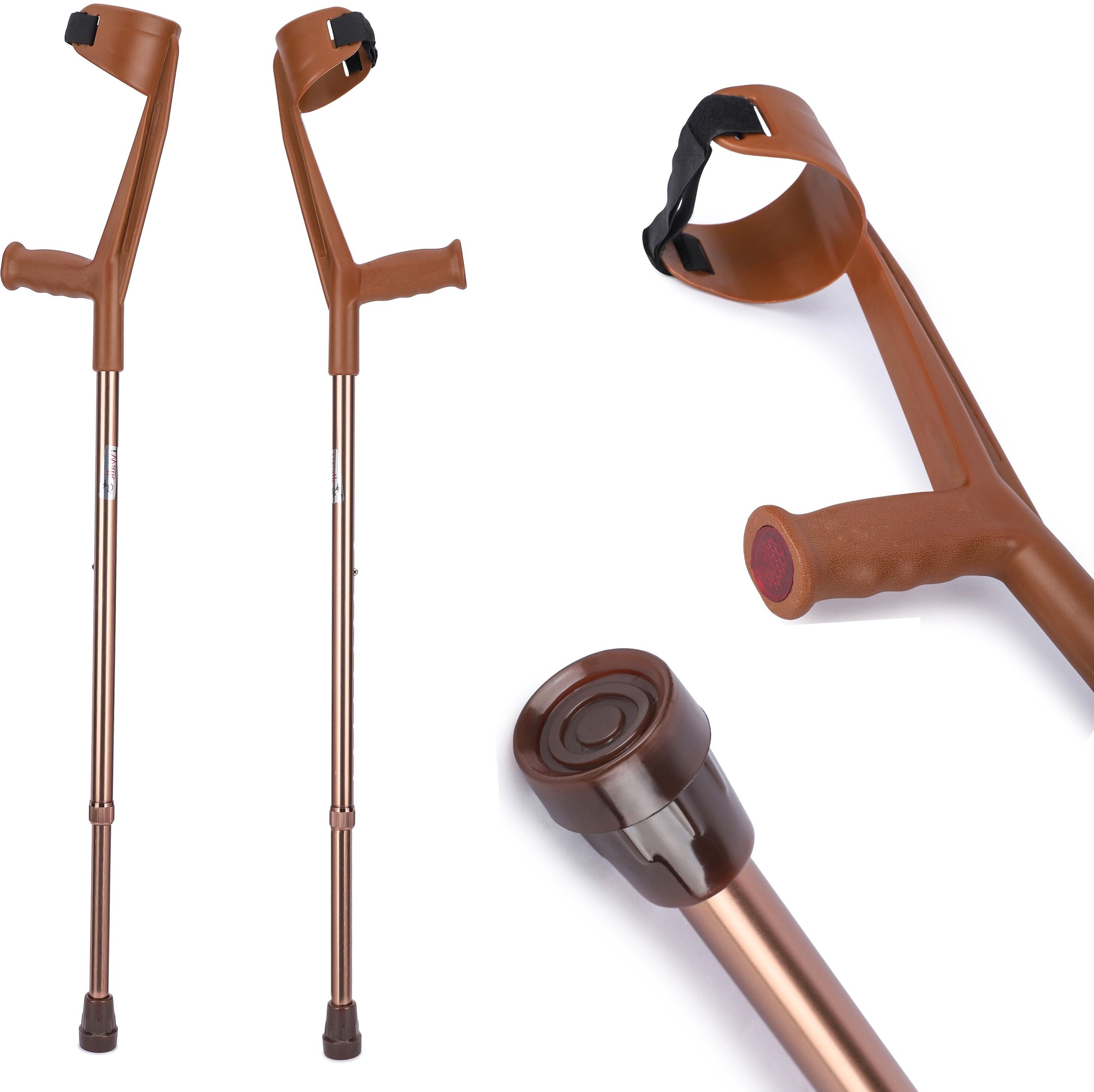 Elbow Crutch - Universal (Adjustable) Walking Stick Copper Walking Stick-image-24