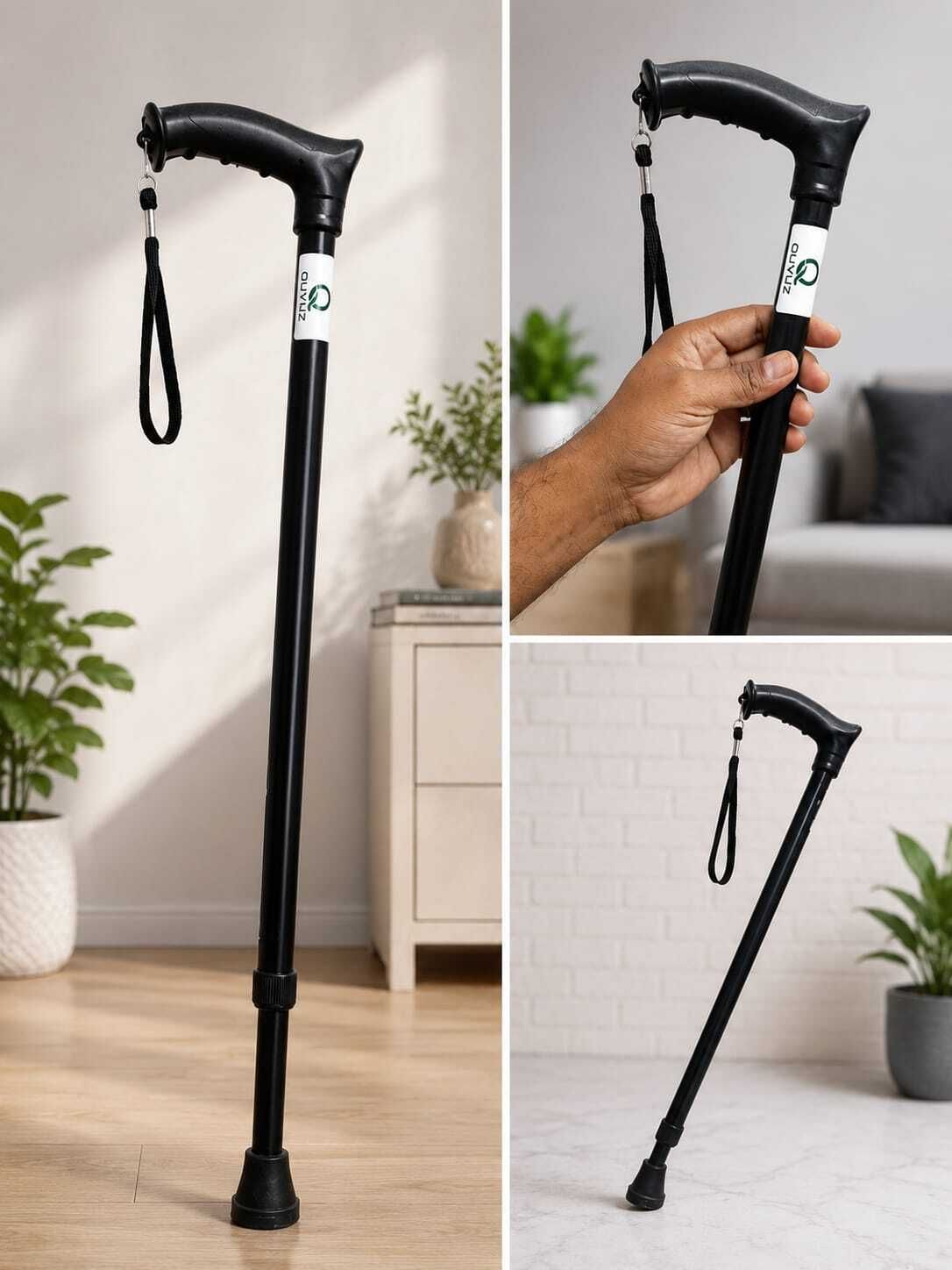 quvuz Walking Cane for Men, Women & Senior Citizens, Anti-Slip Height Adjustable Q5 Walking Stick-picture-32