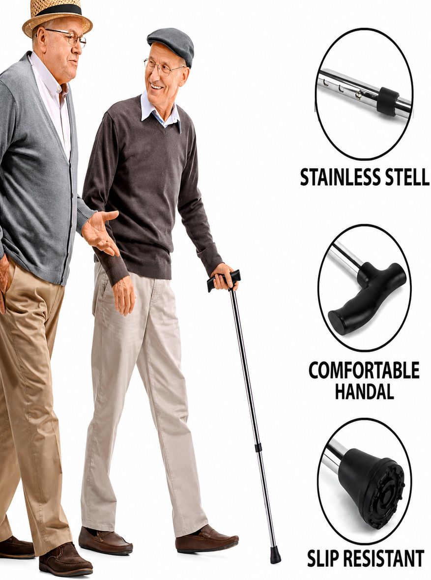 affari hub Steel Walking Stick for Men & Women | Heavy Duty Anti-Slip Walking Walking Stick-picture-31